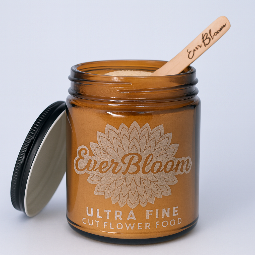 Premium Flower Care - Etched Amber Jar